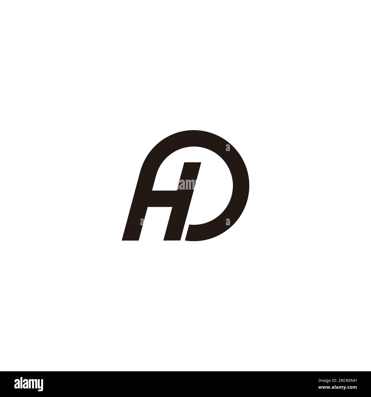 Logovektor mit einfacher geometrischer Schleifenlinie in letter hd Stock Vektor