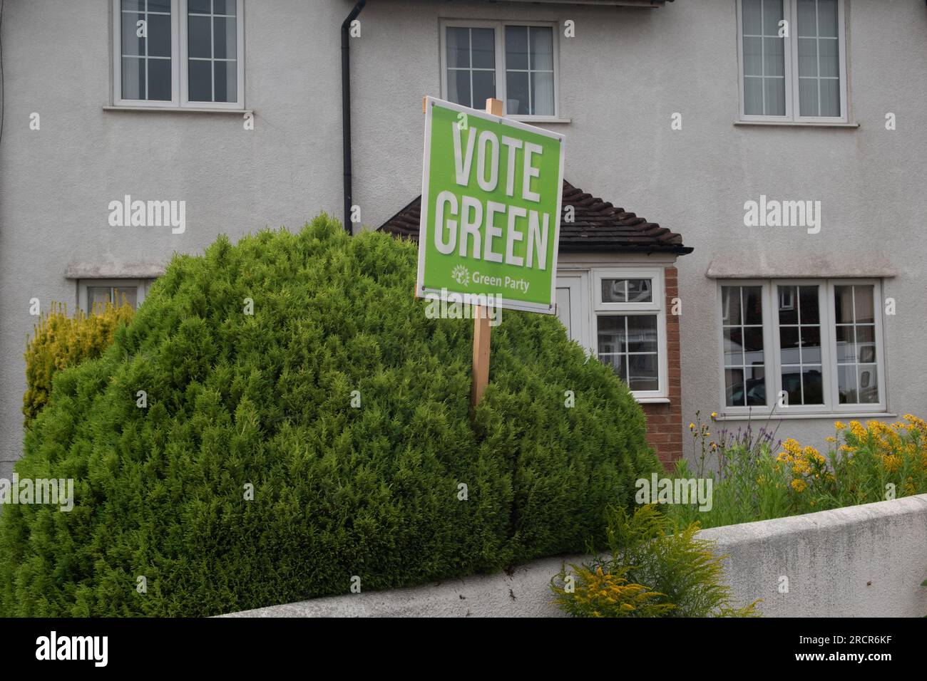 Wahlplakat, Frome, Somerset, England Stockfoto