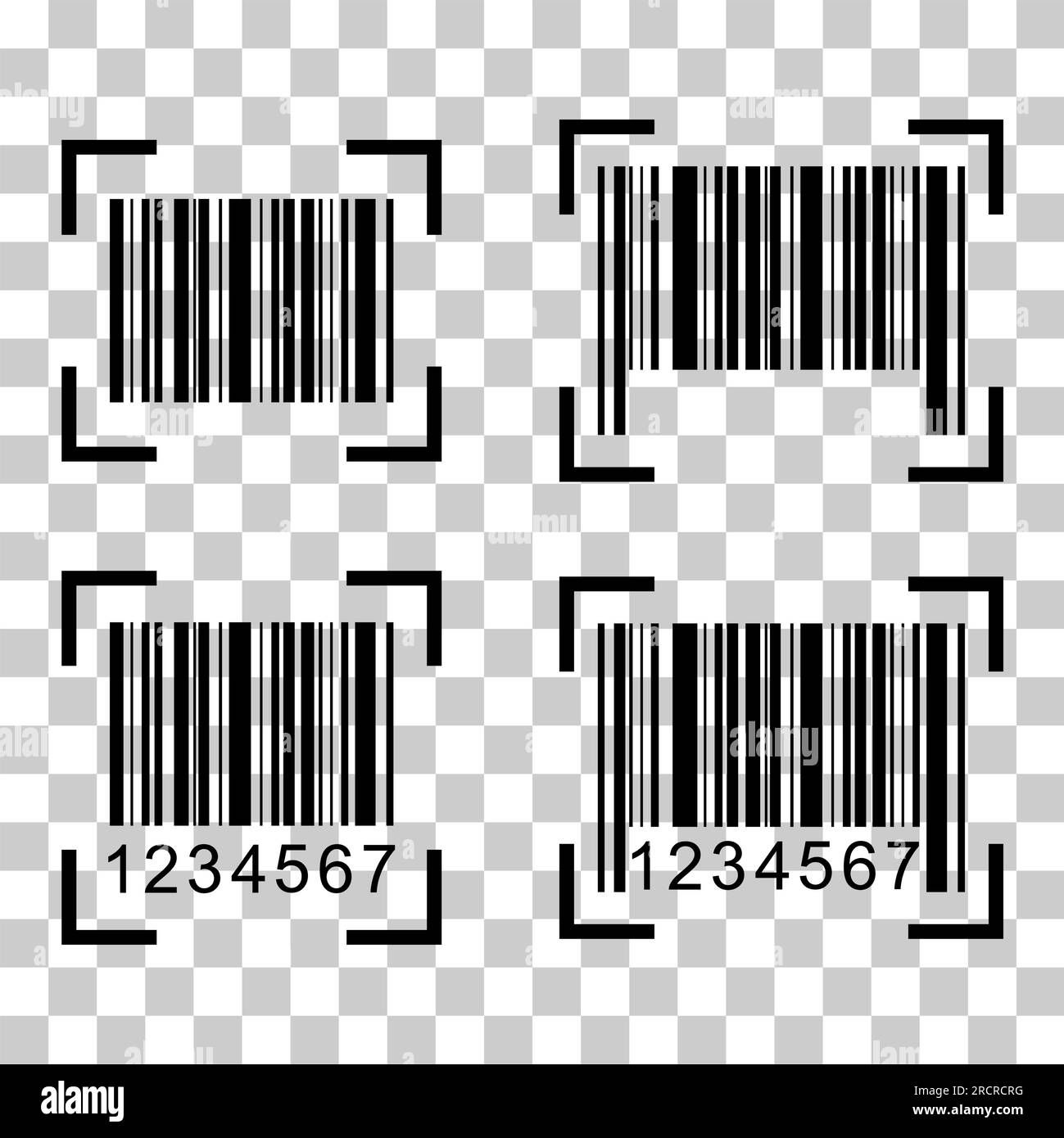 Satz von Barcode-Vektorsymbol. Barcode für flaches Web-Design. Abbildung des Scanners . Stock Vektor
