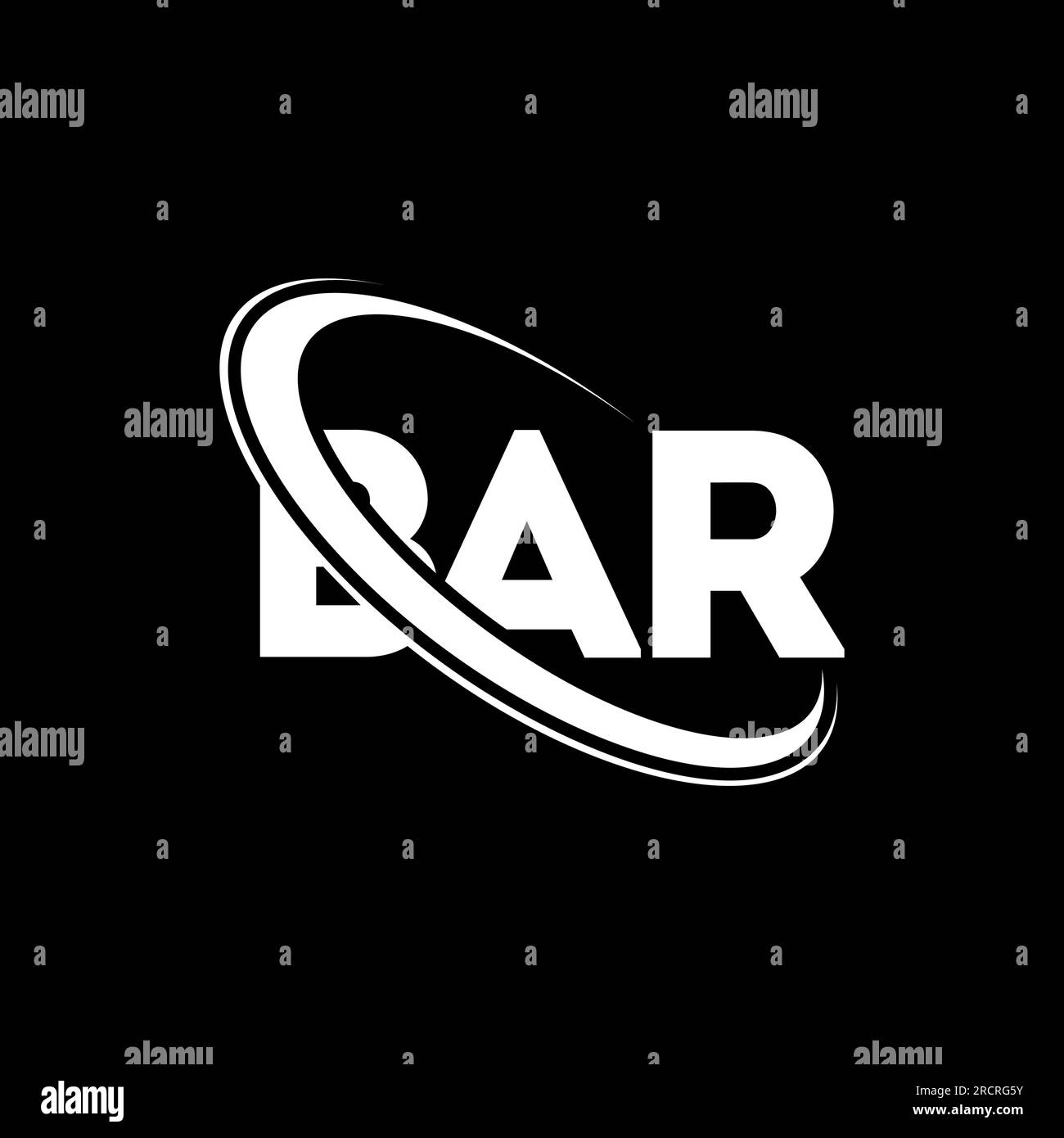 BALKENLOGO. BAR-Brief. Design mit BALKENBUCHSTABEN und Logo. Initialen BALKENLOGO, verbunden mit Kreis und Monogramm-Logo in Großbuchstaben. BARTYPOGRAFIE für Technologie, Geschäfte Stock Vektor