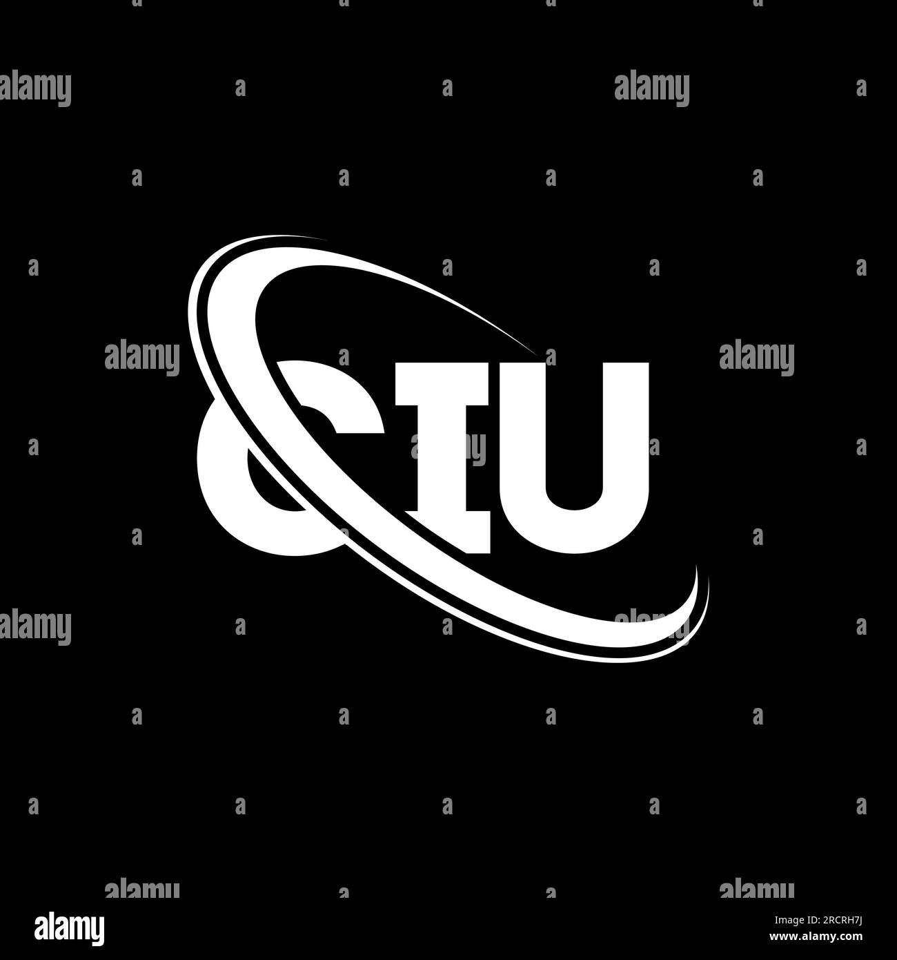 CIU-Logo. CIU-Brief. Logo mit CIU-Buchstaben. Initialen CIU-Logo, verbunden mit einem Kreis und einem Monogramm-Logo in Großbuchstaben. CIU-Typografie für Technologie, Unternehmen Stock Vektor