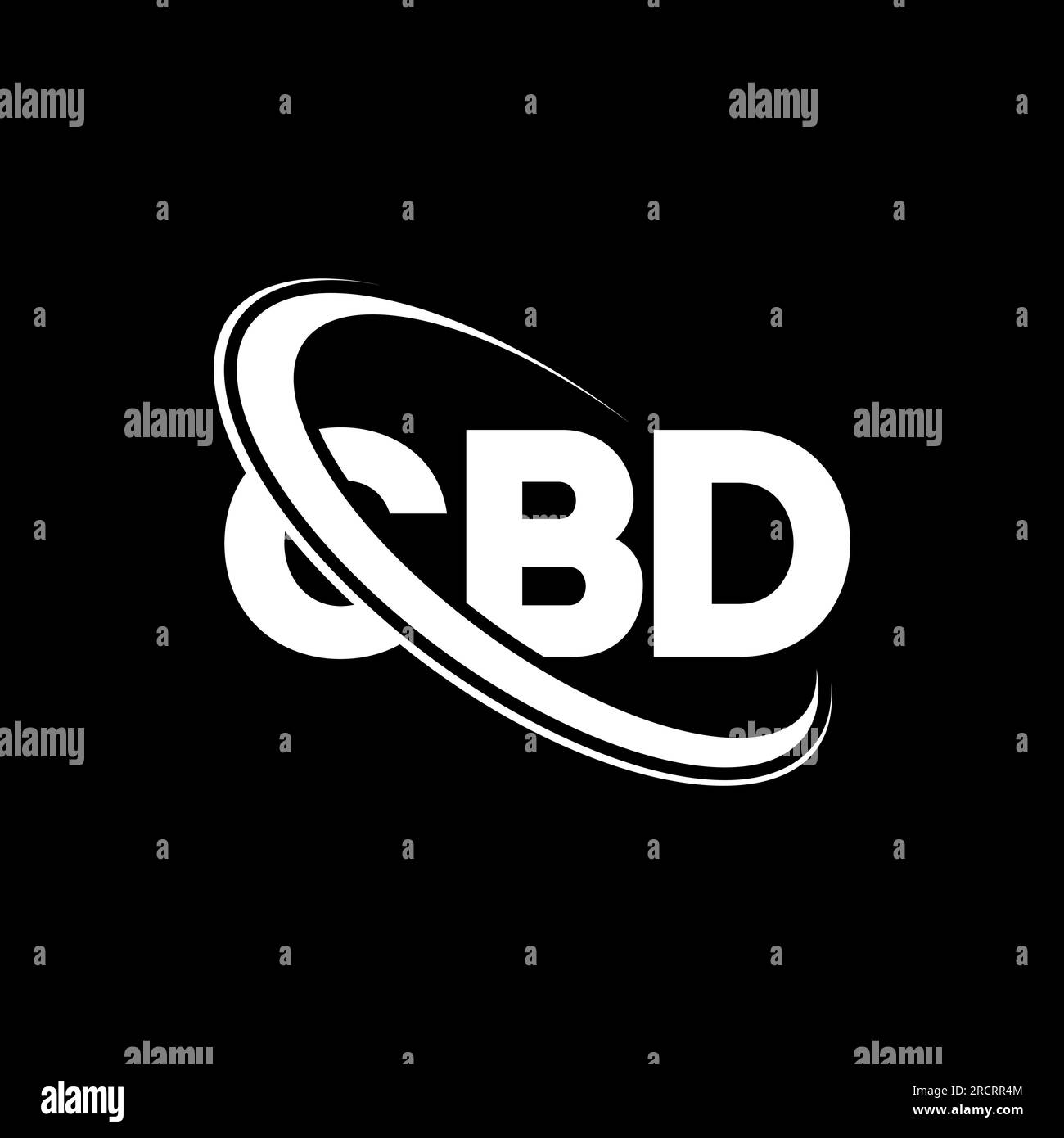 CBD-Logo. CBD-Brief. CBD-Logo. Initialen CBD-Logo, verbunden mit einem Kreis und einem Monogramm-Logo in Großbuchstaben. CBD-Typografie für Technologie, Unternehmen Stock Vektor