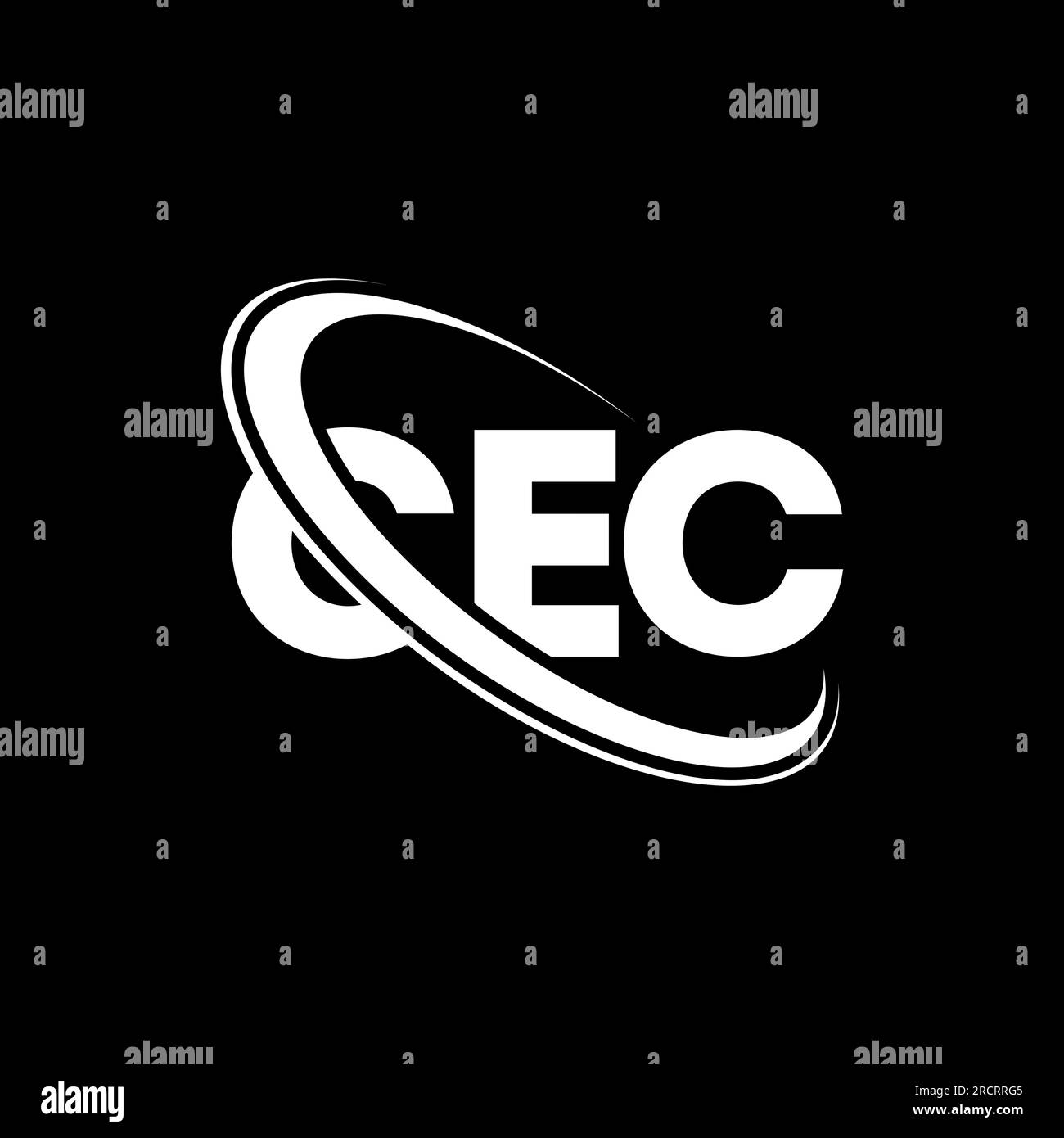 CEC-Logo. CEC-Brief. CEC-Logo mit Buchstaben. Initialen CEC-Logo verbunden mit Kreis und Monogramm-Logo in Großbuchstaben. CEC-Typografie für Technologie, Geschäfte Stock Vektor