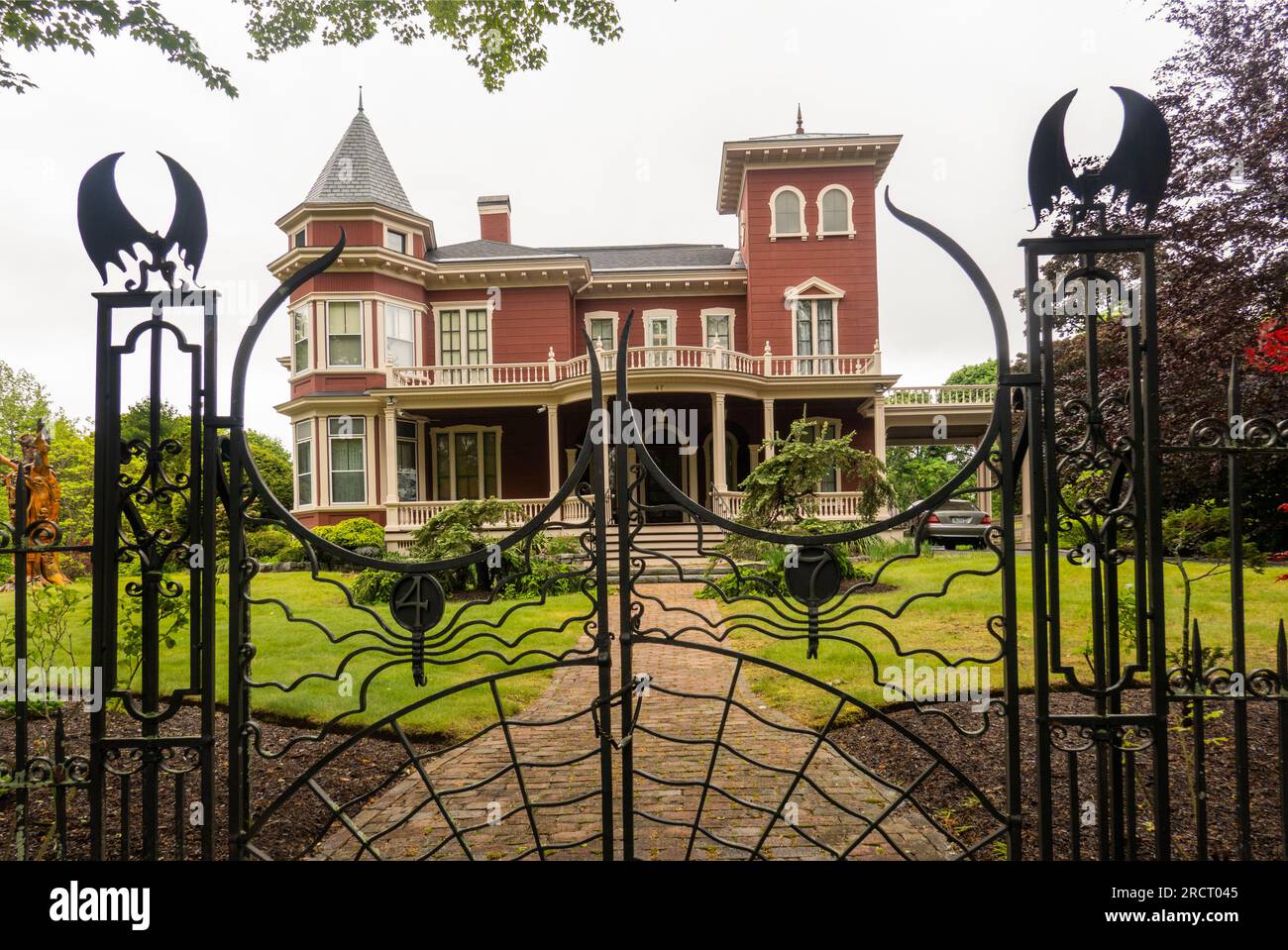 Außenansicht des Hauses des Autors Stephen King in der Nähe der Innenstadt von Bangor Maine Stockfoto