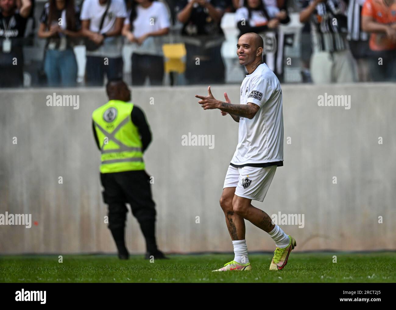 Belo Horizonte, Brasilien. 16. Juli 2023. Arena MRV ehemaliger Spieler Diego Tardelli, während eines Freundes zwischen den Legenden von Atletico Mineiro auf der Arena MRV, diesen Sonntag, 16. 30761 $ (Gledston Tavares/SPP) Guthaben: SPP Sport Press Photo. Alamy Live News Stockfoto