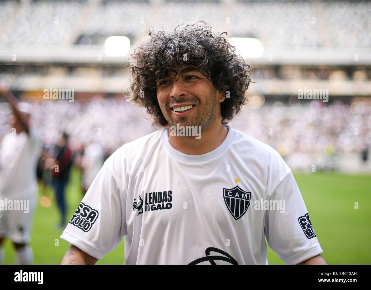 Belo Horizonte, Brasilien. 16. Juli 2023. Ehemaliger Spieler Luan von Atletico Mineiro vor dem Freundschaftsspiel Atletico Mineiro Legends in der Arena MRV am 16. Juli in Belo Horizonte. Foto: Gledston Tavares/DiaEsportivo/Alamy Live News Kredit: DiaEsportivo/Alamy Live News Stockfoto