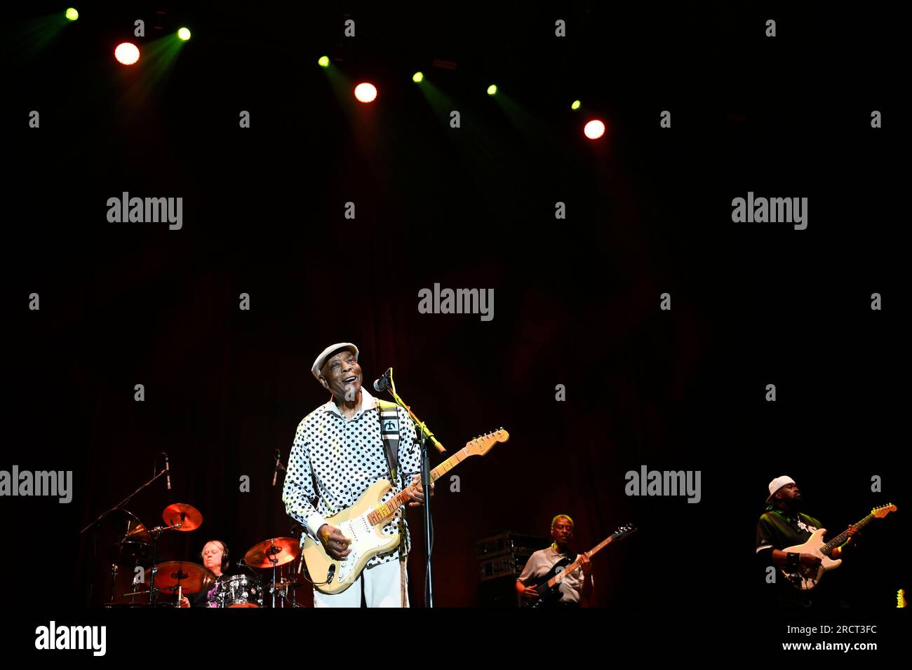 Prag, Tschechische Republik. 16. Juli 2023. Konzert des US-Blues-Gitarrenspielers Buddy Guy auf Abschiedsfahrt verdammt rechts Abschied im Prager Kongresszentrum, Tschechische Republik, 16. Juni 2023. Kredit: Ondrej Deml/CTK Photo/Alamy Live News Stockfoto