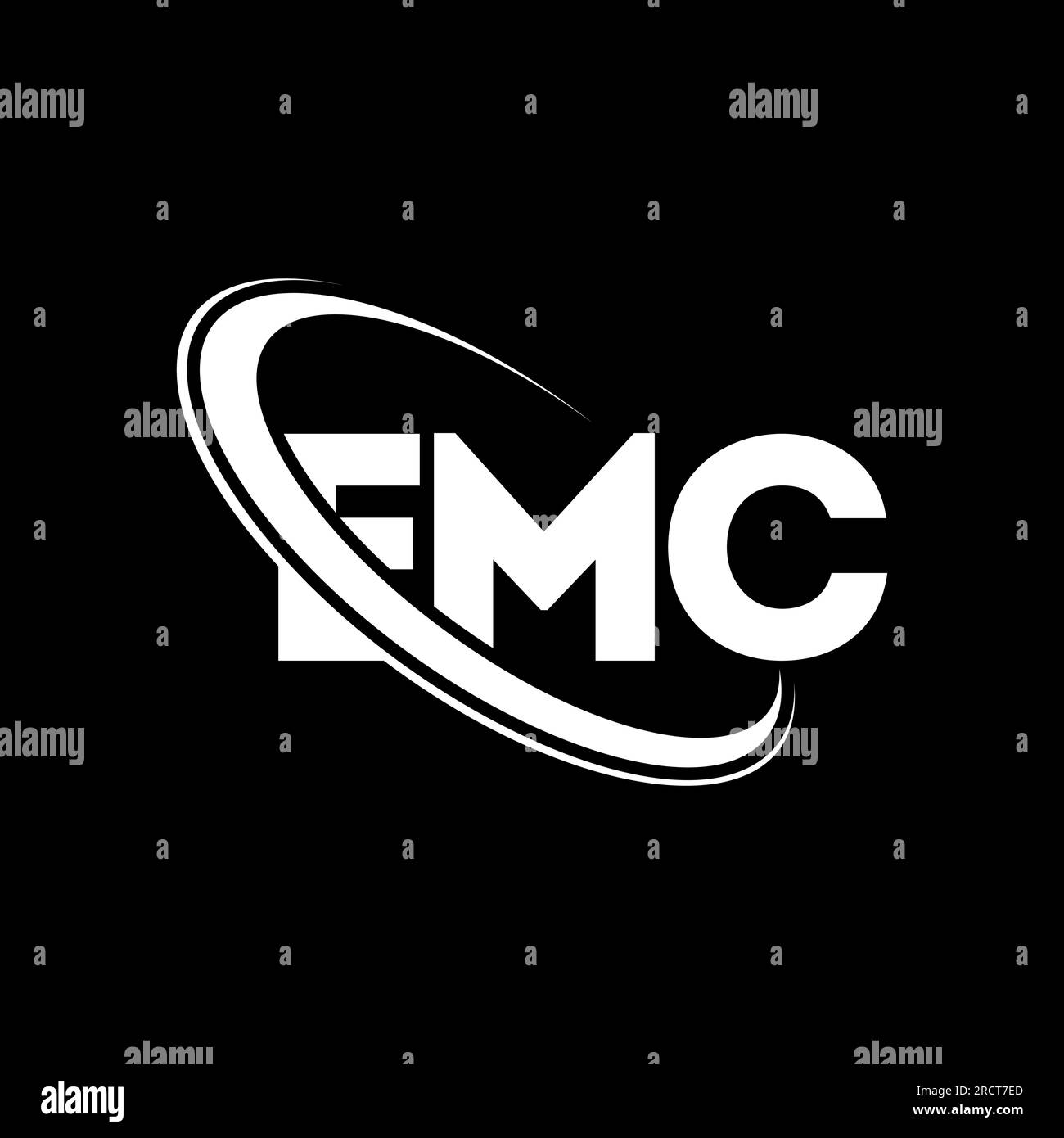 EMV-Logo. EMC-Brief. EMV-Logo-Design. Initialen EMV-Logo verbunden mit Kreis und Monogramm-Logo in Großbuchstaben. EMV-Typografie für Technologie, Unternehmen Stock Vektor