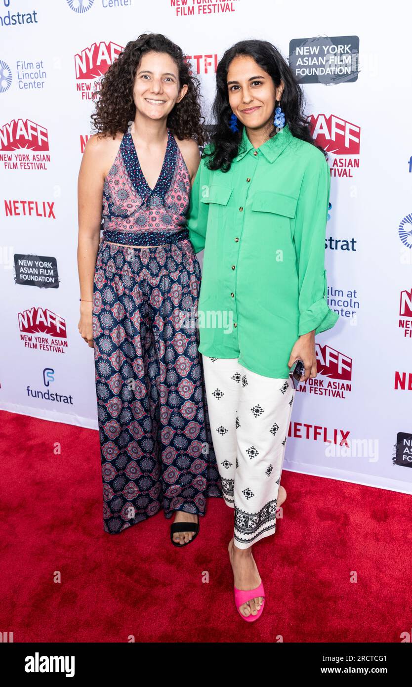 Aya Hamdan und Rhea D'Souza nehmen am 14. Juli 2023 am Eröffnungsabend des New York Asian Film Festival 2023 im Walter Reade Theater in New York Teil Stockfoto