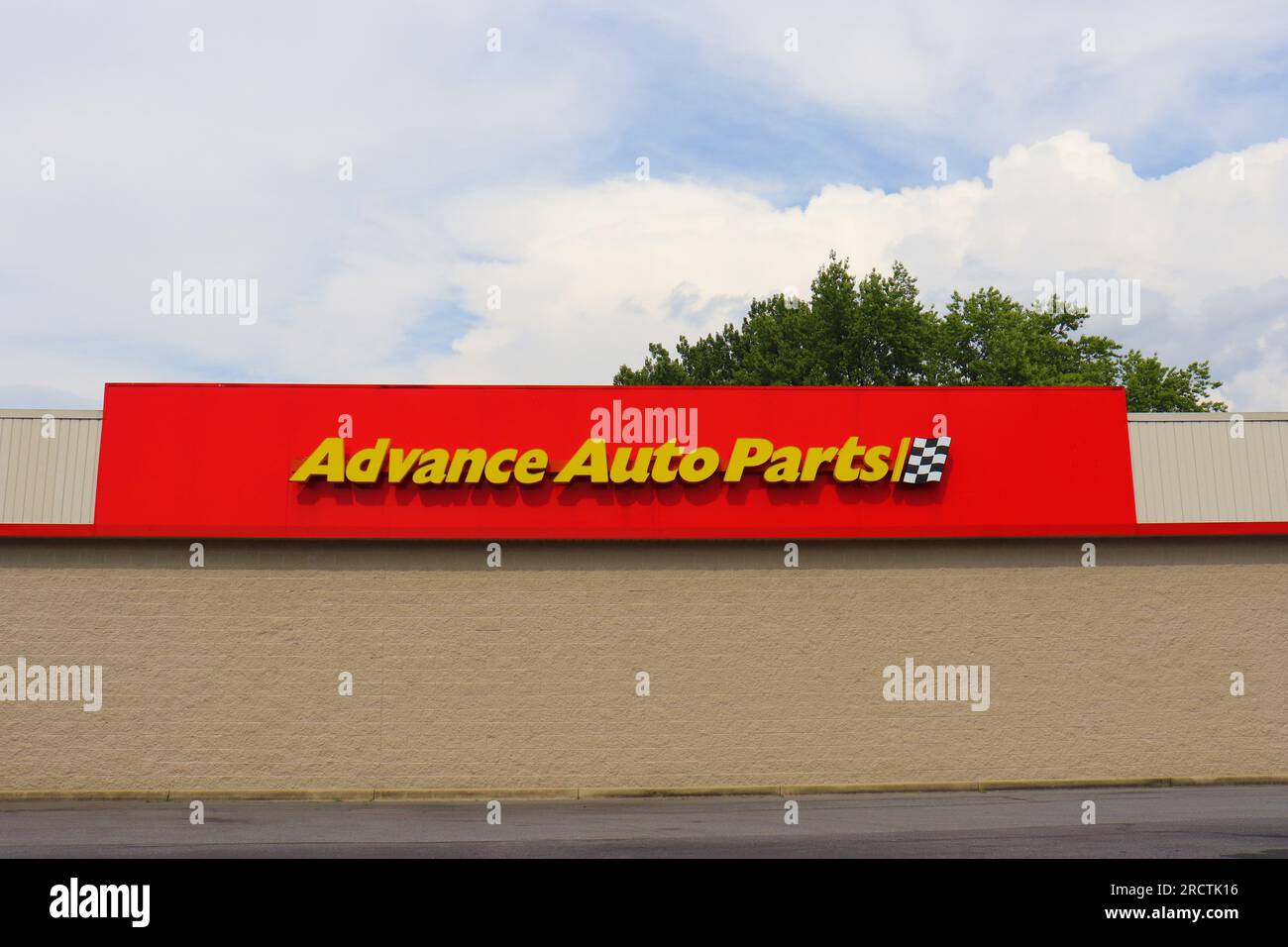 Logo des Advance Auto Parts Store Stockfoto