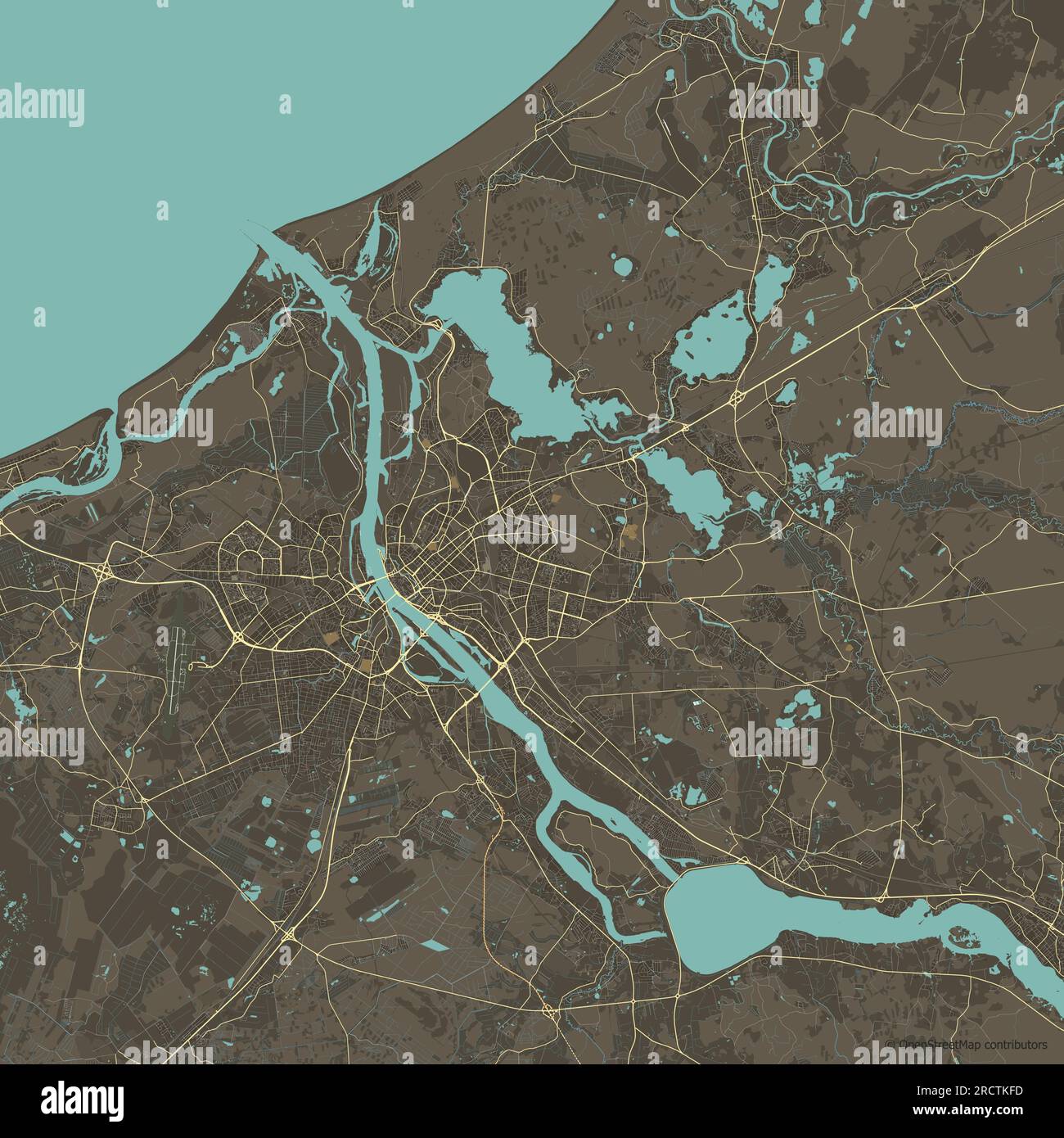 Vector Stadtplan von Riga, Lettland Stock Vektor