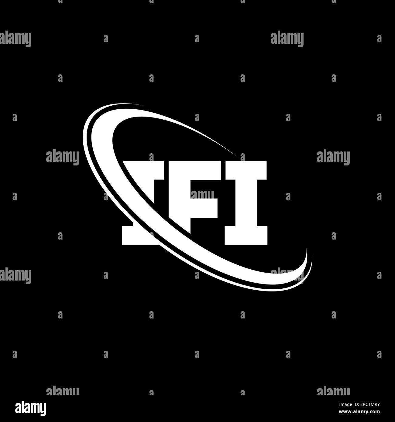 IFI-Logo. Wenn ich einen Brief habe. IFI-Logo. Initialen IFI-Logo, verbunden mit einem Kreis und einem Monogramm-Logo in Großbuchstaben. IFI-Typografie für Technologie, Geschäfte Stock Vektor
