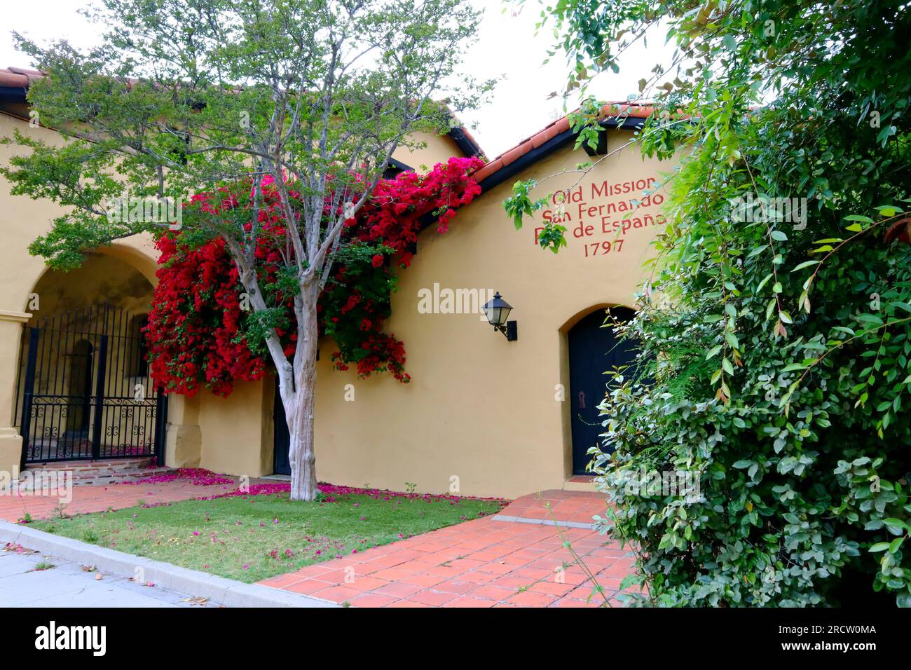 Los Angeles, Kalifornien: San Fernando Mission, historisches El Camino Real, San Fernando Rey de Espana, spanische Mission Stockfoto