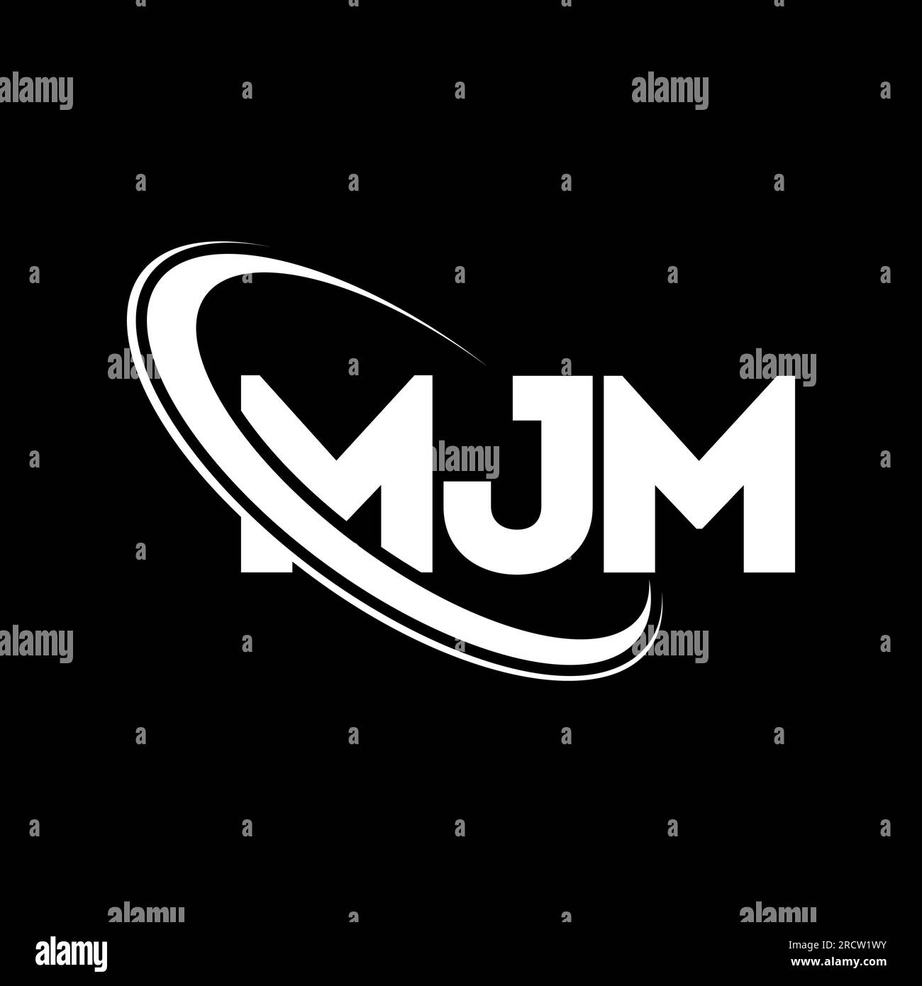 MJM-Logo. MJM-Brief. Logo mit MJM-Buchstaben. Initialen MJM-Logo, verbunden mit einem Kreis und einem Monogramm-Logo in Großbuchstaben. MJM-Typografie für Technologie, Unternehmen Stock Vektor
