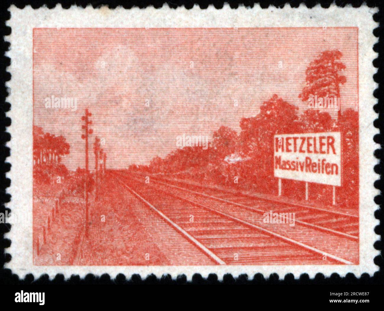 Werbung, Transport/Transport, Metzeler Solid Tyres, Metzeler OHG, München, POSTERSTEMPEL, ADDITIONAL-RIGHTS-CLEARANCE-INFO-NOT-AVAILABLE Stockfoto