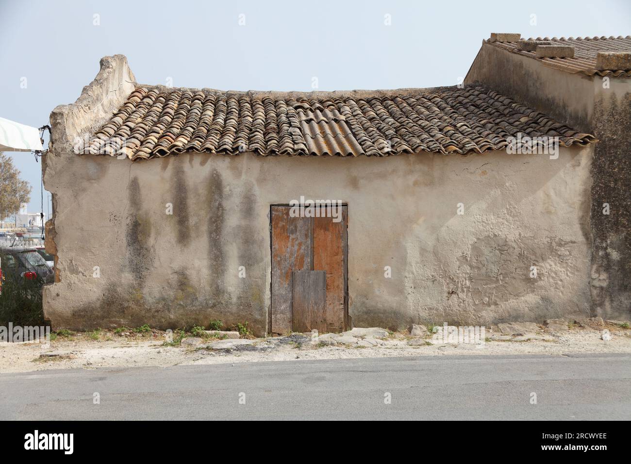 Altes Ferienhaus, Fischerdorf Marzamemi, Syrakus, Südosten Siziliens, Italien Stockfoto