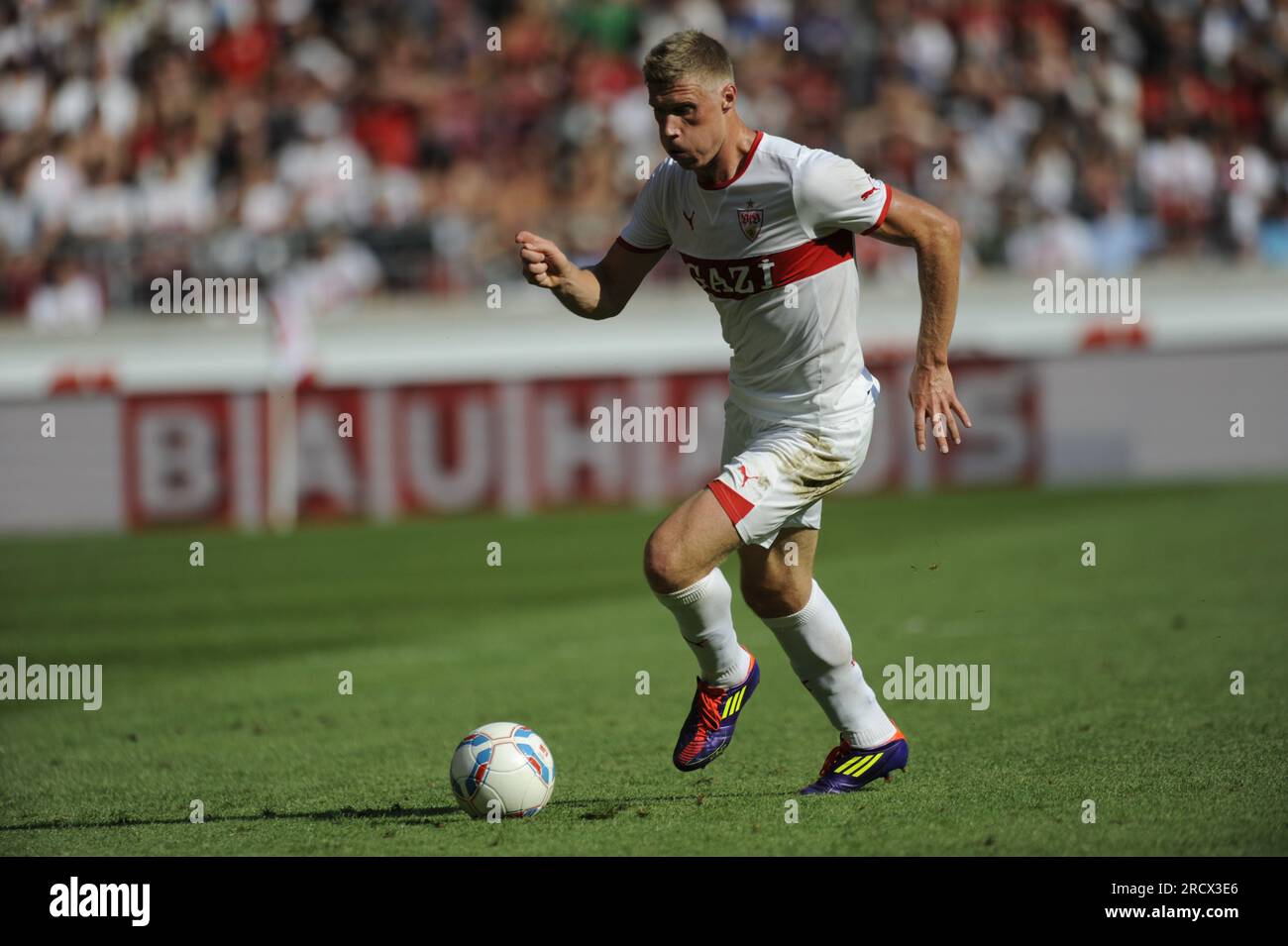 Pavel Pogrebnyak Aktion Fußball Bundesliga VFB Stuttgart - Bayer 04 Leverkusen 0:1 am 20.8.2011 Stockfoto