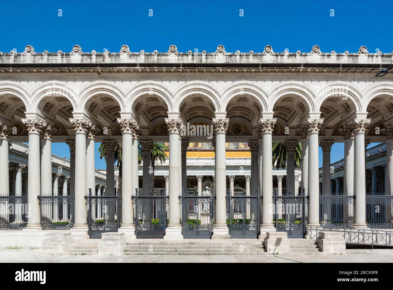 Rom, Latium, Italien, Basilika St. Paul vor den Mauern, Basilika Papale di San Paolo fuori le Mura Stockfoto