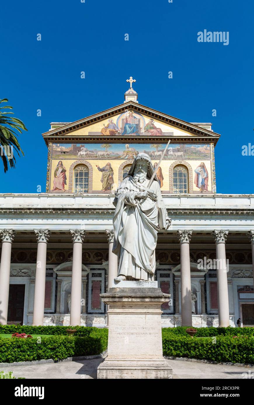 Rom, Latium, Italien, Basilika St. Paul vor den Mauern, Basilika Papale di San Paolo fuori le Mura Stockfoto