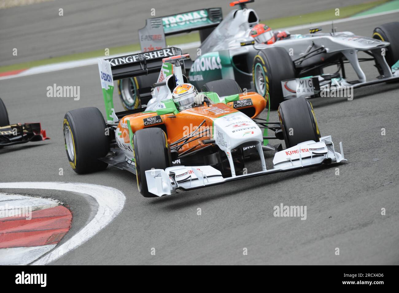 Adrian Sutil Force India Aktion Formel-1-Weltmeisterschaft Großen Preis Deutschland Nürburgring 21.-24.7.2011 Stockfoto