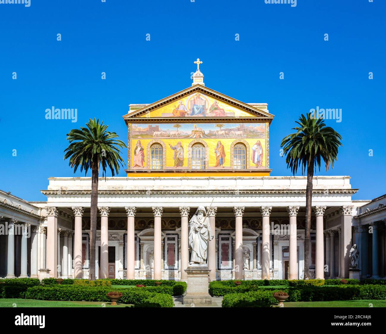 Rom, Latium, Italien, Basilika St. Paul vor den Mauern, Basilika Papale di San Paolo fuori le Mura Stockfoto