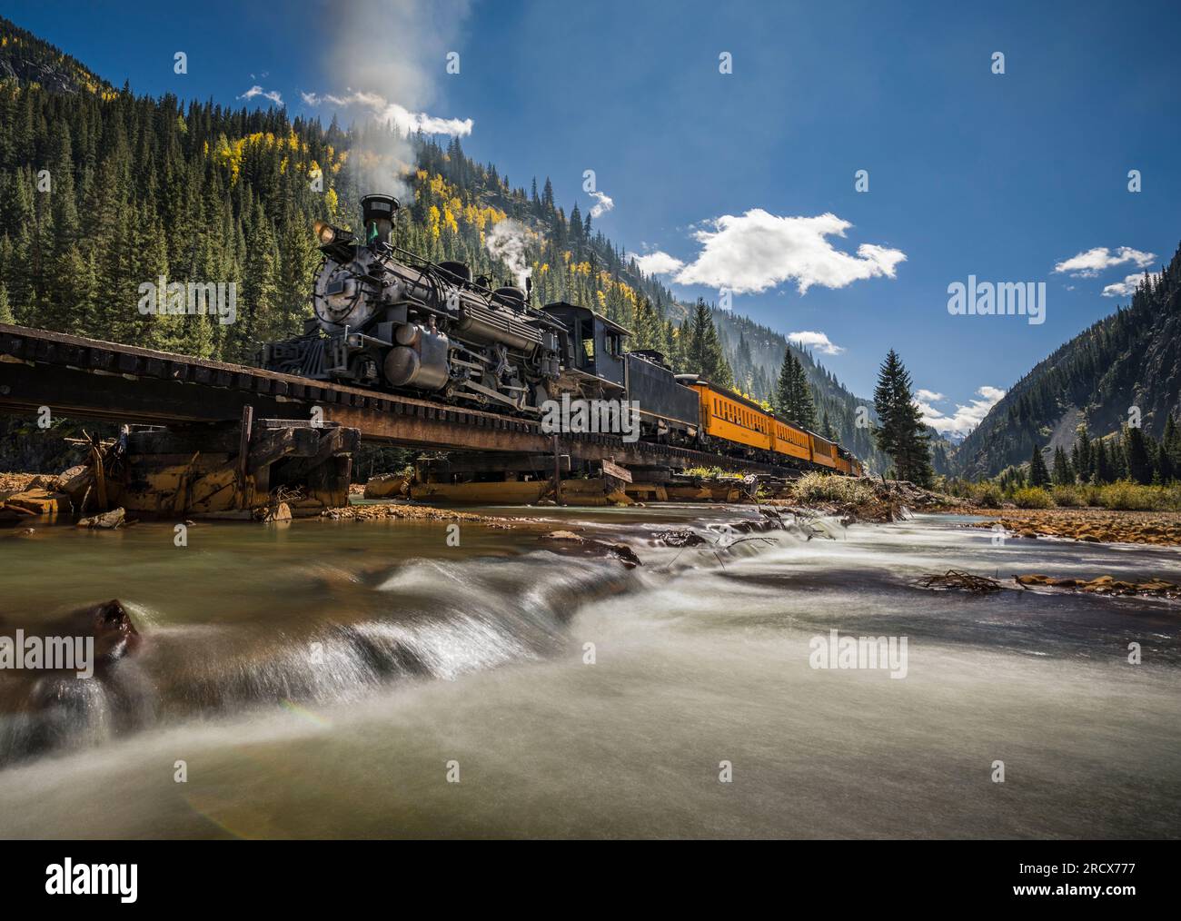 Durango und Silverton Schmalspurbahn Stockfoto