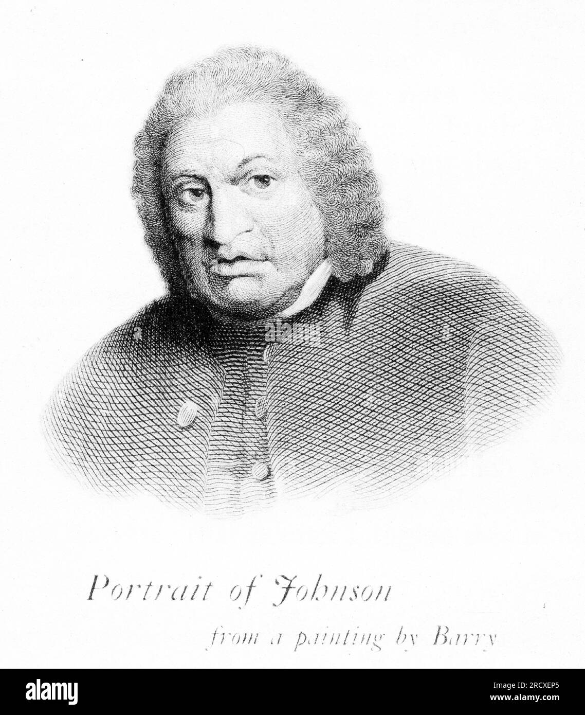 Gravur des englischen Literaturgenies Samuel Johnson Stockfoto
