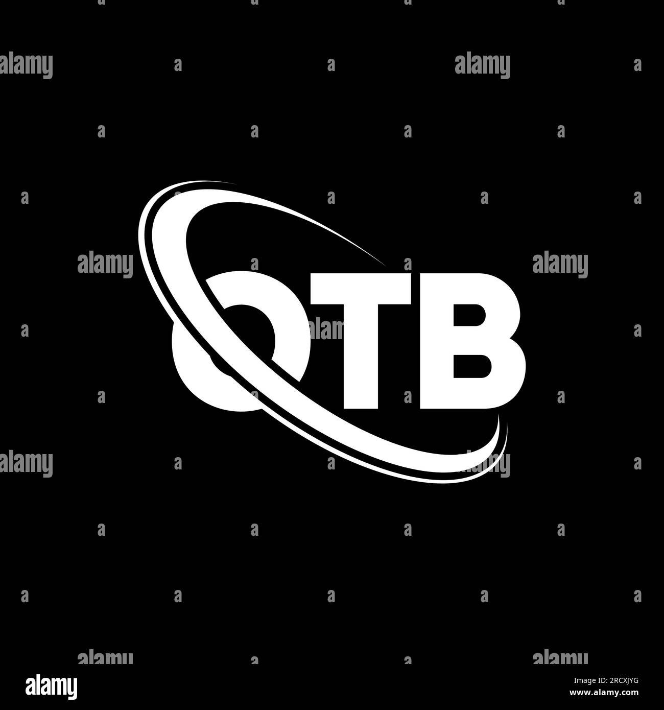 OTB-Logo. OTB-Brief. Logo mit OTB-Buchstaben. Initialen OTB-Logo, verbunden mit einem Kreis und einem Monogramm-Logo in Großbuchstaben. OTB-Typografie für Technologie, Unternehmen Stock Vektor