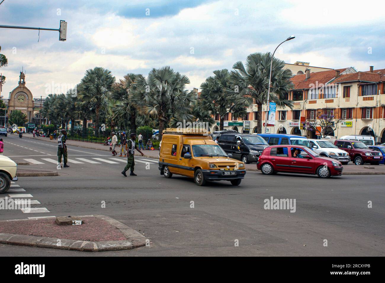 Blick auf das Stadtzentrum der madagassischen Hauptstadt Antananarivo am 26. Juli 2018. Stockfoto