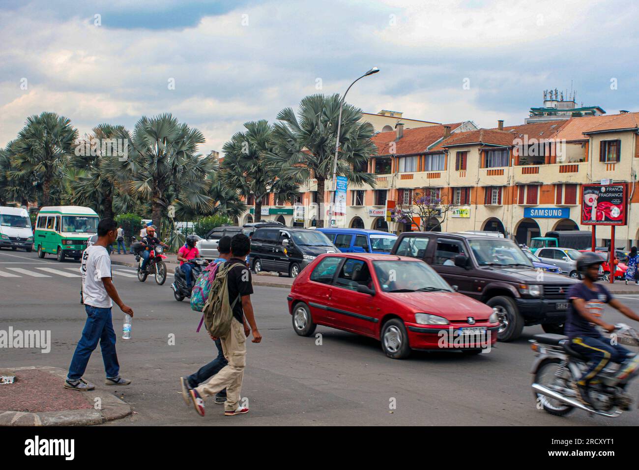 Blick auf das Stadtzentrum der madagassischen Hauptstadt Antananarivo am 26. Juli 2018. Stockfoto