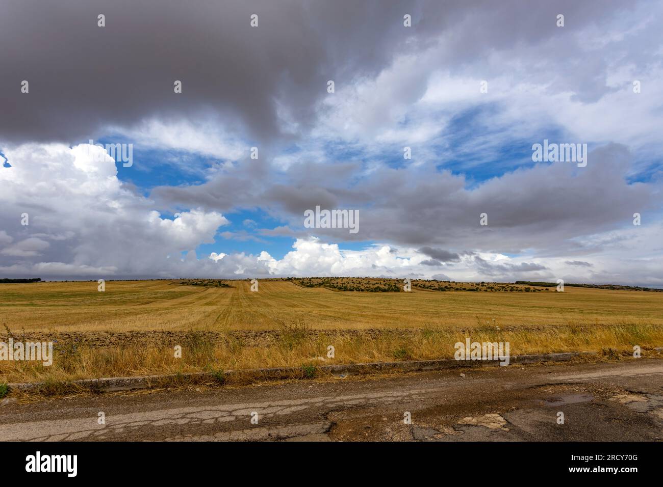 Blick auf die Landschaft des Alta Murgia Nationalparks in Apulien, Italien Stockfoto