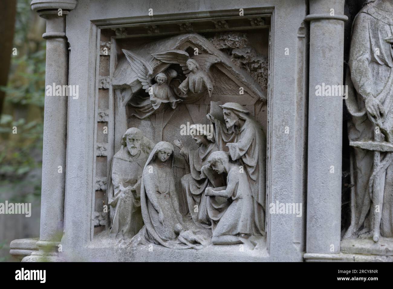 London, UK-16. Juli 2023: Highgate Cemetery West in London, England. Stockfoto