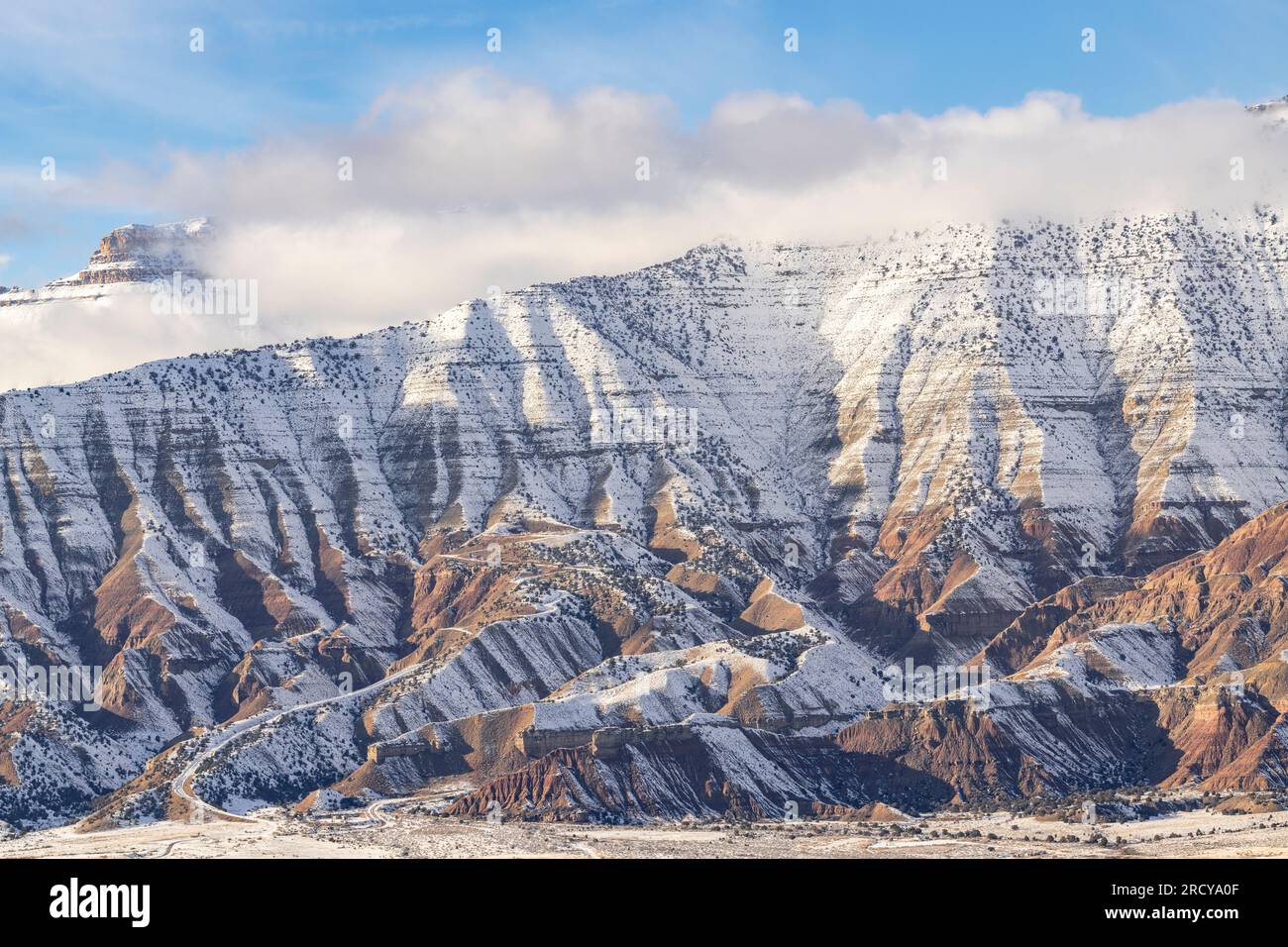 Allen Point, Roan Plateau, Fallschirm, Winter, Colorado, USA, von Dominique Braud/Dembinsky Photo Assoc Stockfoto