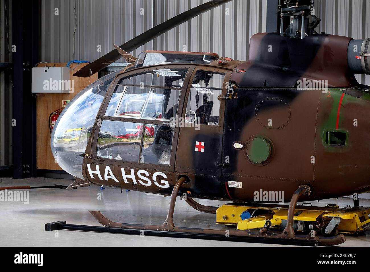 Der Aérospatiale Alouette III ist ein einmotoriger Helikopter für leichte Nutzfahrzeuge, der vom französischen Flugzeugunternehmen Sud Aviation entwickelt wurde. Stockfoto