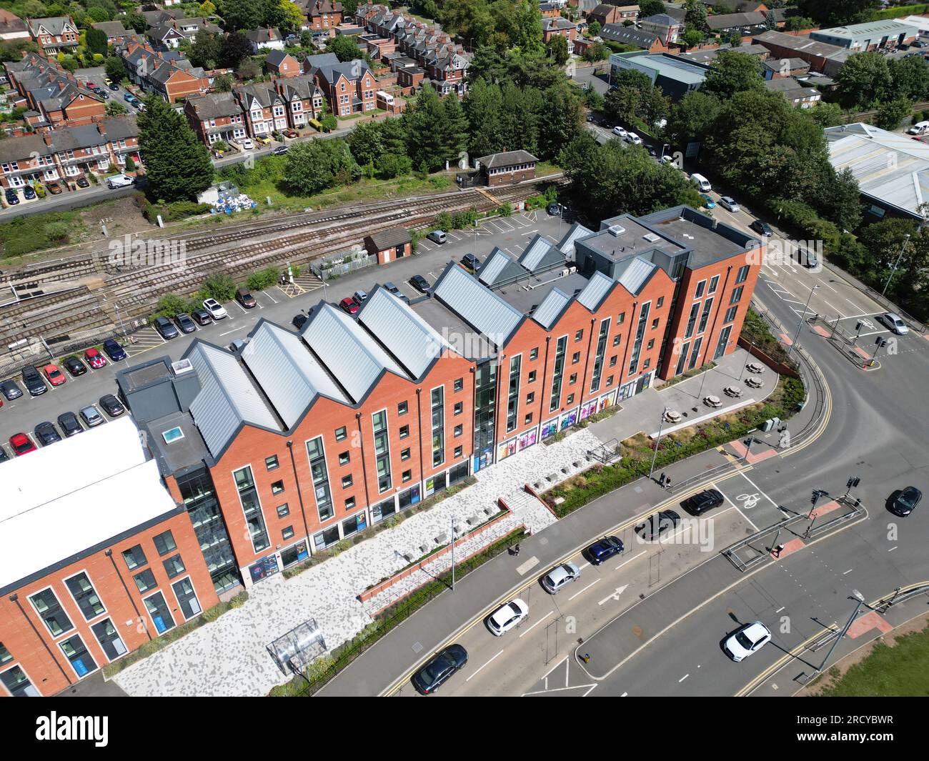 Hereford College of Arts ( HCA ) Studentenwohnheim-Block, erbaut als modulares Bauprojekt, eröffnet 2021 in Hereford Herefordshire UK Stockfoto