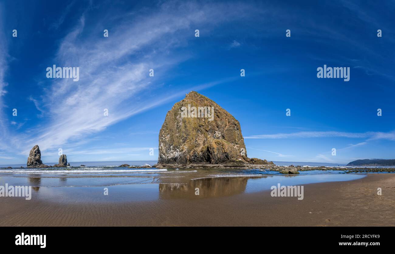 Felsen am Strand des Ecola State Park, Oregon Stockfoto