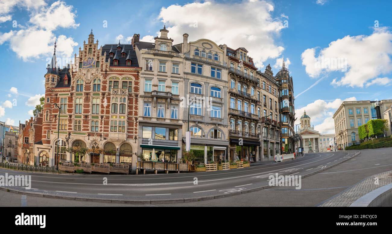 Brüssel, Belgien, Panorama-Skyline der Stadt an der Coudenberg Straße Stockfoto