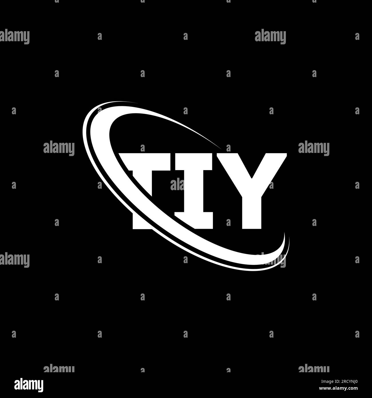 TIY-Logo. TIY-Brief. LOGO mit TIY-Buchstaben. Initialen TIY Logo verbunden mit Kreis und Monogramm-Logo in Großbuchstaben. TIY-Typografie für Technologie, Geschäfte Stock Vektor