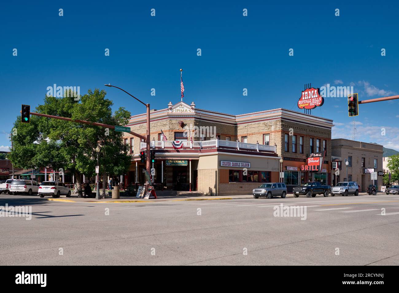 Buffalo Bills Irma Hotel, Cody, Wyoming, Vereinigte Staaten von Amerika Stockfoto