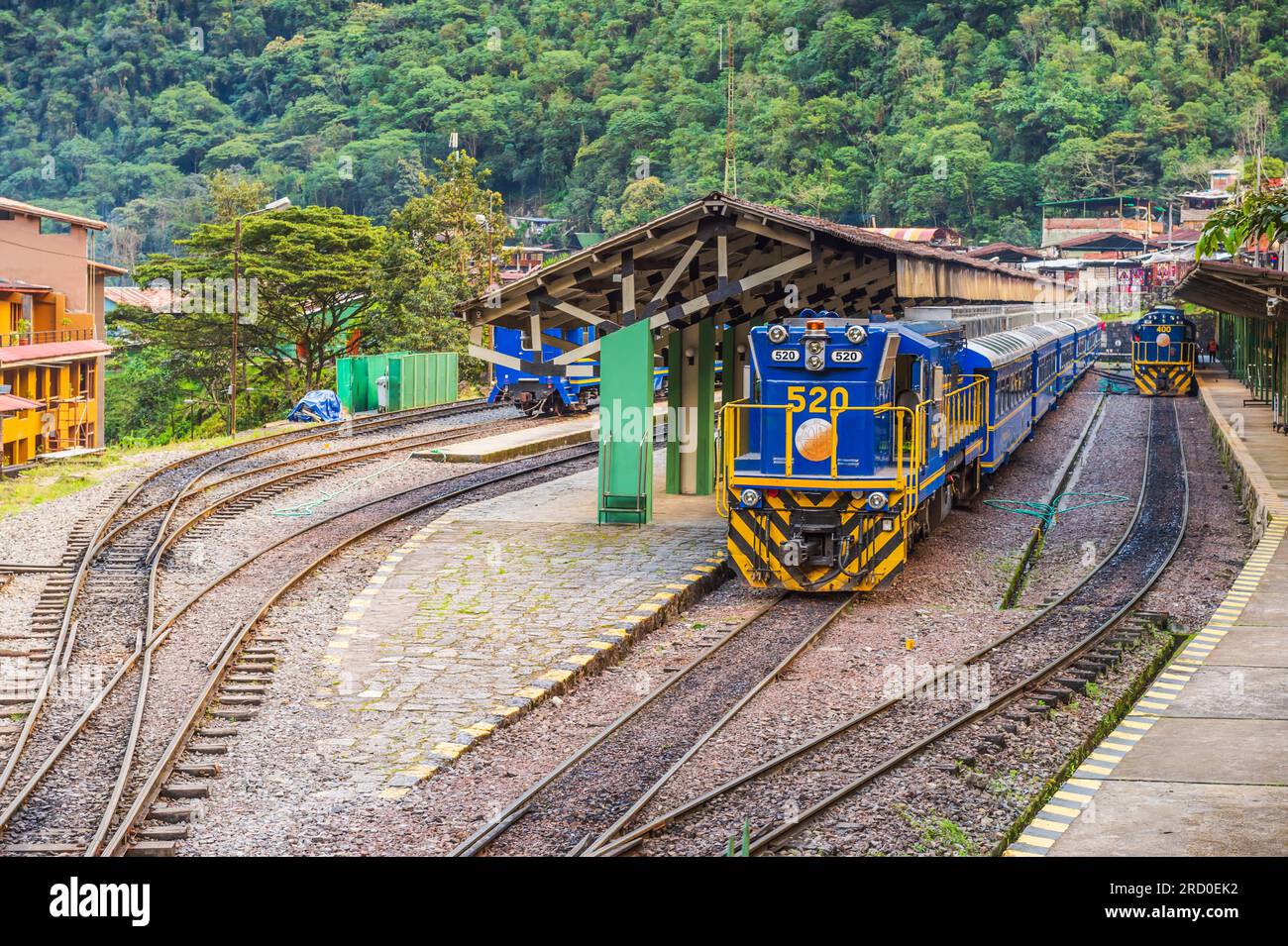 Zugstrecke nach Cusco und Machu Picchu in Peru Stockfoto