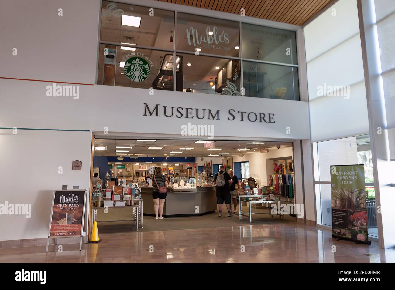 Museum Store im Visitors Center im John & Mable Ringling Museum of Art, Sarasota, Florida, USA. Stockfoto