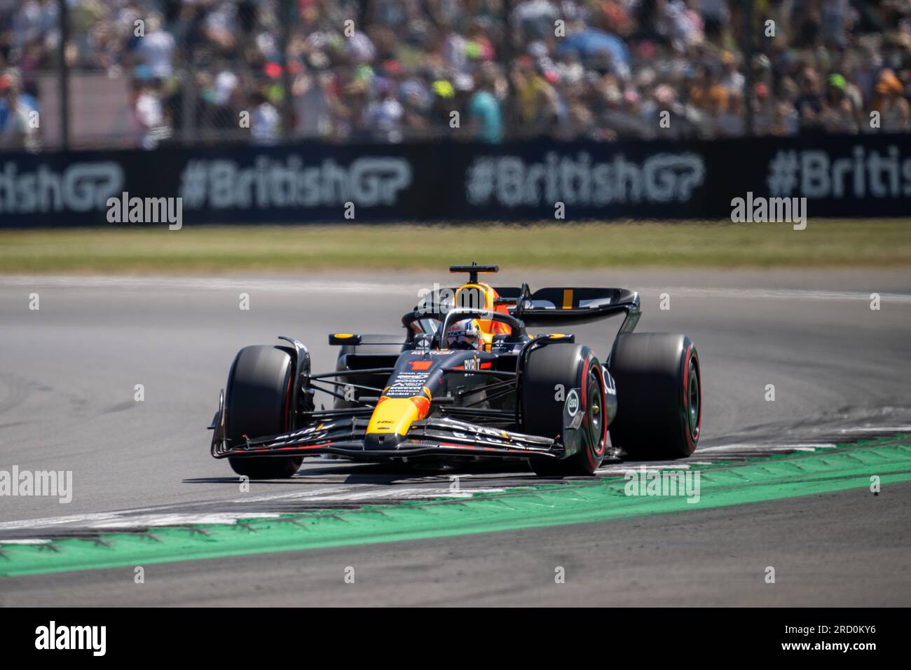 Silverstone, Großbritannien - Freitag, 7. Juli 2023 - FORMEL 1 ARAMCO GRAND PRIX 2023 - Max Verstappen (Dutchland) - Oracle Red Bull Racing Stockfoto