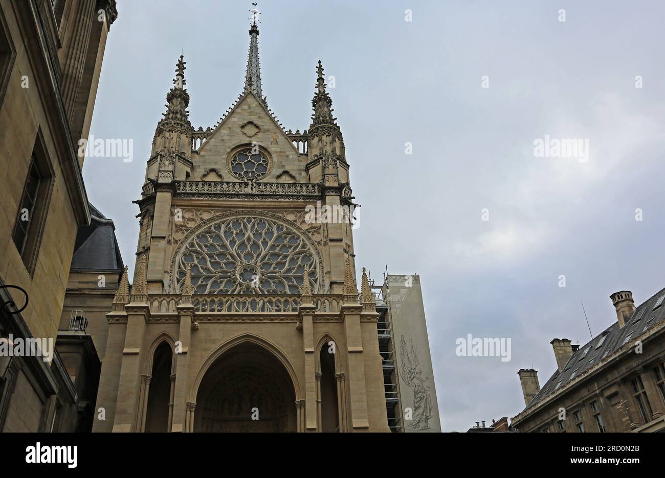 Blick vom Rosafenster - Sainte-Chapelle, Paris, Frankreich Stockfoto