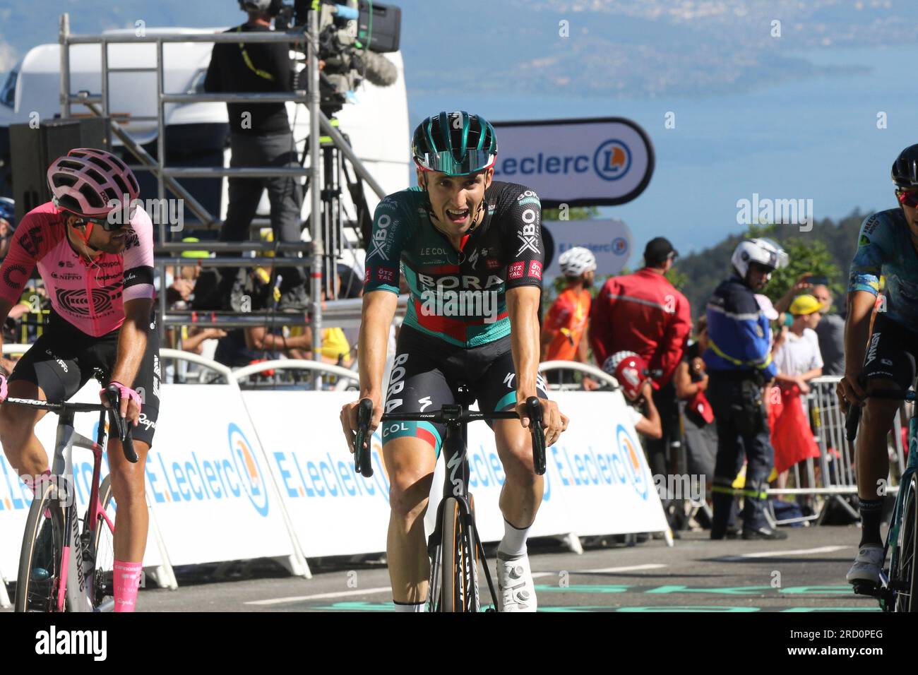 Jai Hindley Australia Bora-Hansgrohe schaffte es auf der Bühne mit 6. auf Platz 3. insgesamt Stockfoto