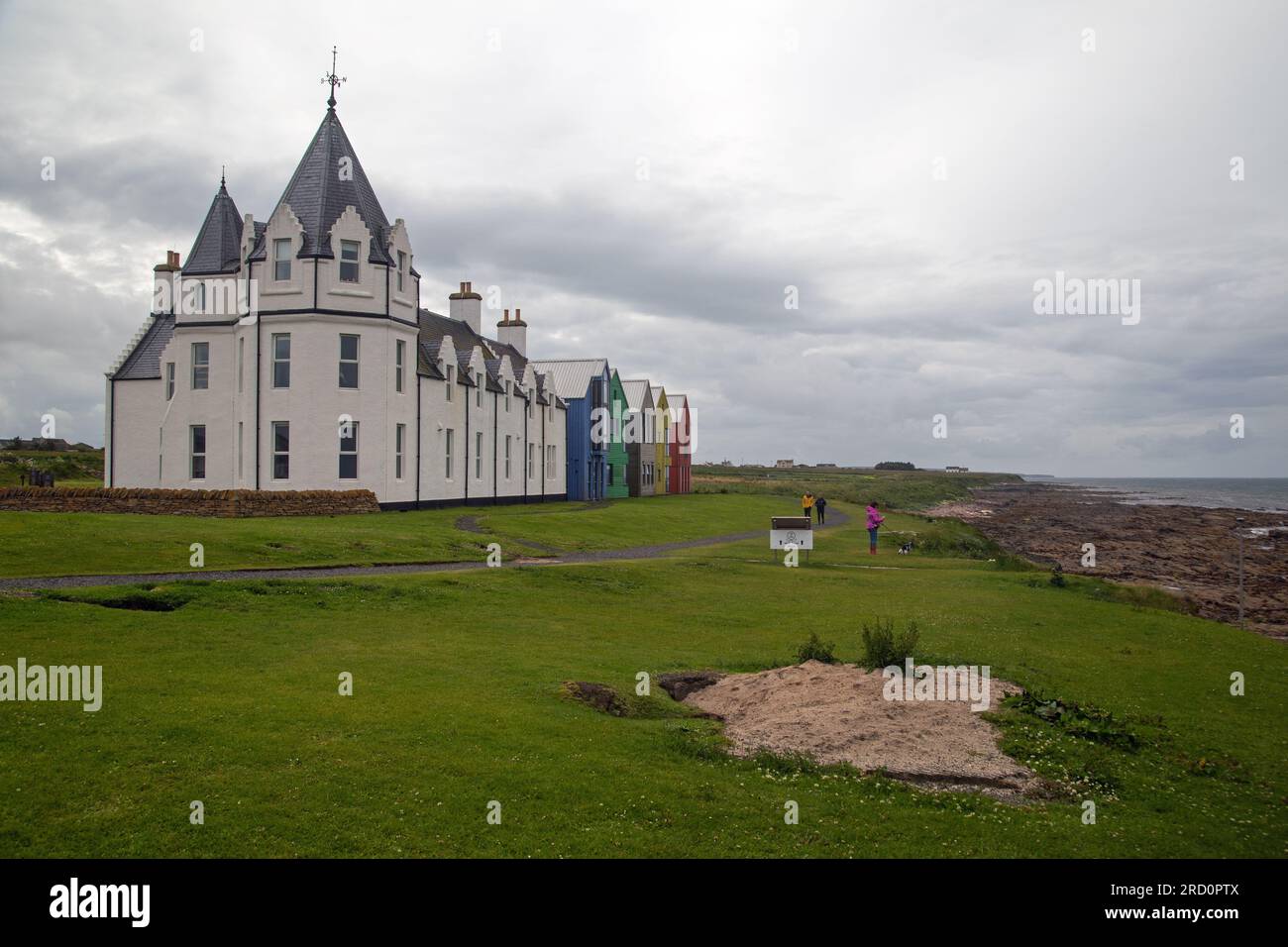 John O' Groats, Caithness, Schottland, Juli 2. 2023, Gebäude um John O' Groats Stockfoto