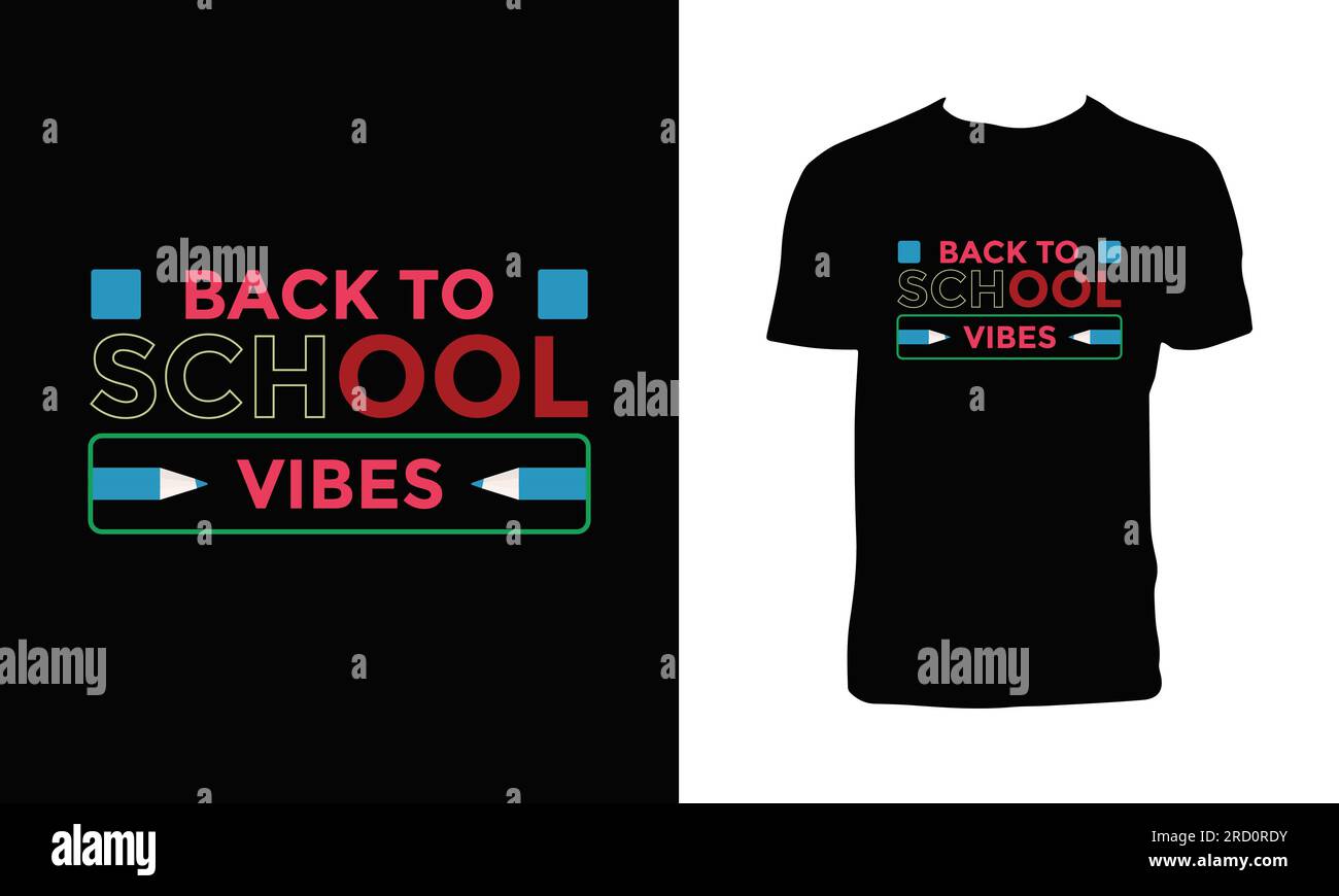 Back to School T-Shirt-Design Stock Vektor