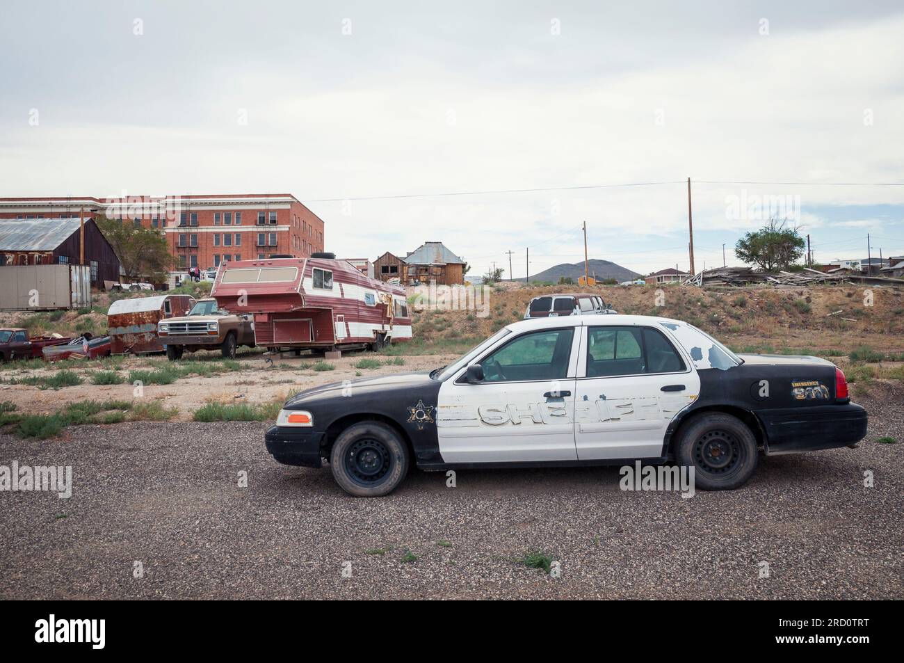 Goldfield, NV, USA. 08-14-2017. Goldgräberstadt in der Wüste Nevada Stockfoto