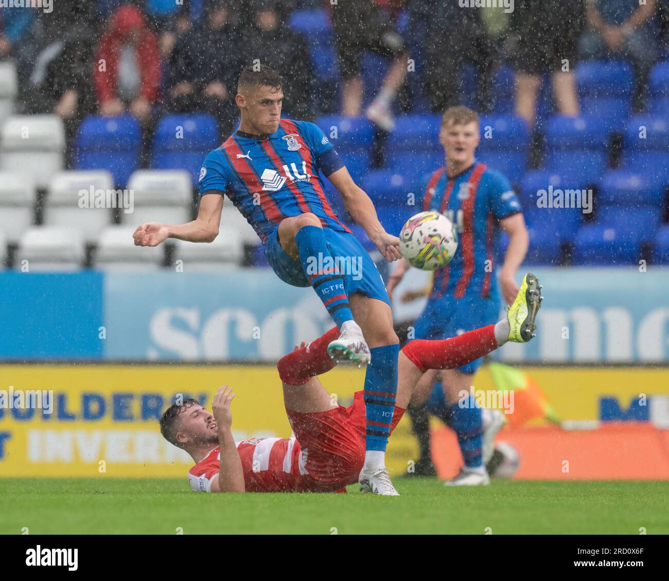 15. Juli 2023 Caledonian Stadium, Inverness, Schottland. Das ist von der Viaplay Cup Krawatte zwischen Inverness Caledonian Thistle FC (ICT) und Bonnyrigg Ro Stockfoto