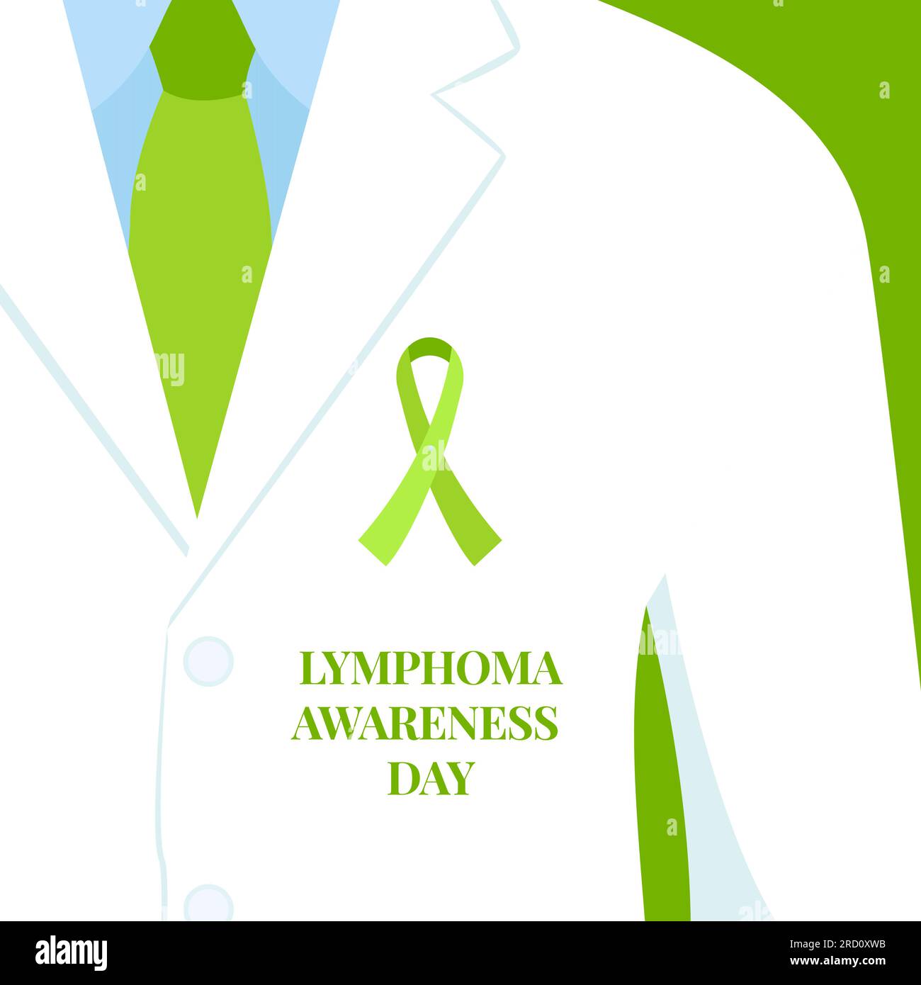 Lymphom Disease Awareness Day Ribbon Cartoon Illustration Stock Vektor
