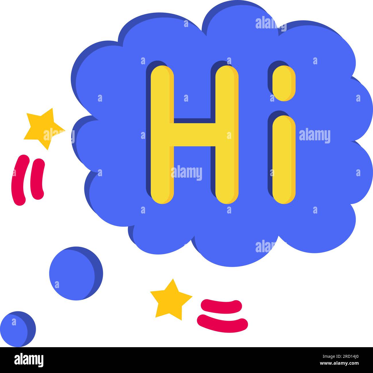 Bild Des Symbols „Hi Bubble“. Stock Vektor